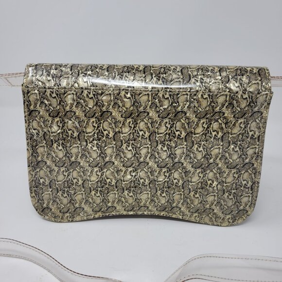 Vintage 80s Retro J. Renee Vinyl Plastic Crossbody Purse Handbag Fantasy Pearl S - Picture 6 of 14